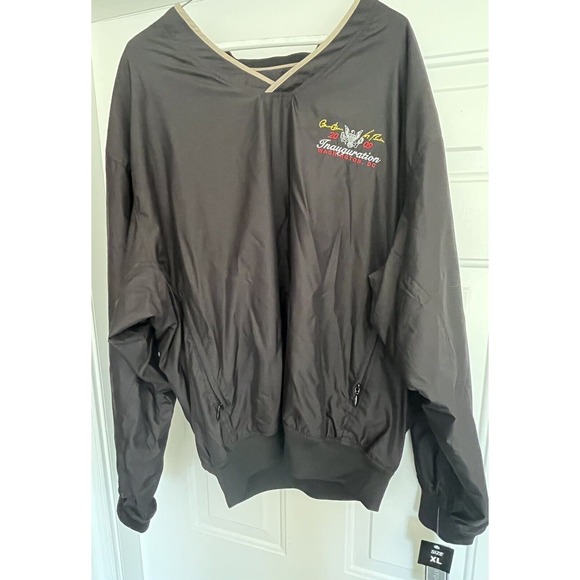 NWT Barack Obama Joe Biden 2009 Inauguration Pullover Rain Jacket Size XL - Picture 1 of 3